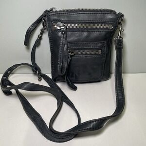 Linea Pelle Crossbody Small Black Leather